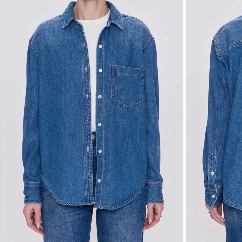 NWOT Pistola Classic Blue Denim Top